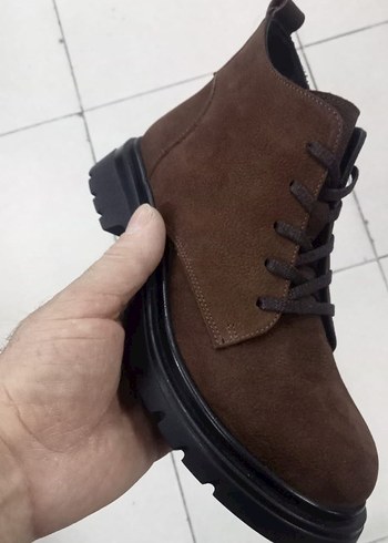 Kahverengi Süet Erkek Bot, Fermuarlı - Görsel 2