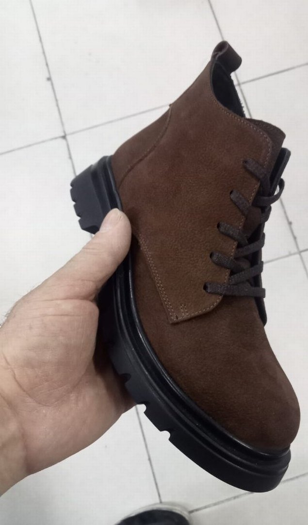 Kahverengi Süet Erkek Bot, Fermuarlı - Görsel 2