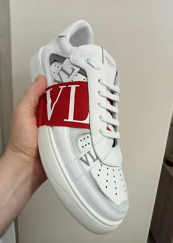 Beyaz Erkek Spor Ayakkabı Velcro Bantlı - Görsel 4