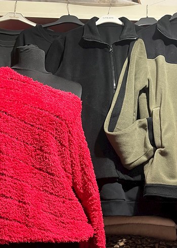 Kırmızı Kadın Triko Kazak - Görsel 3