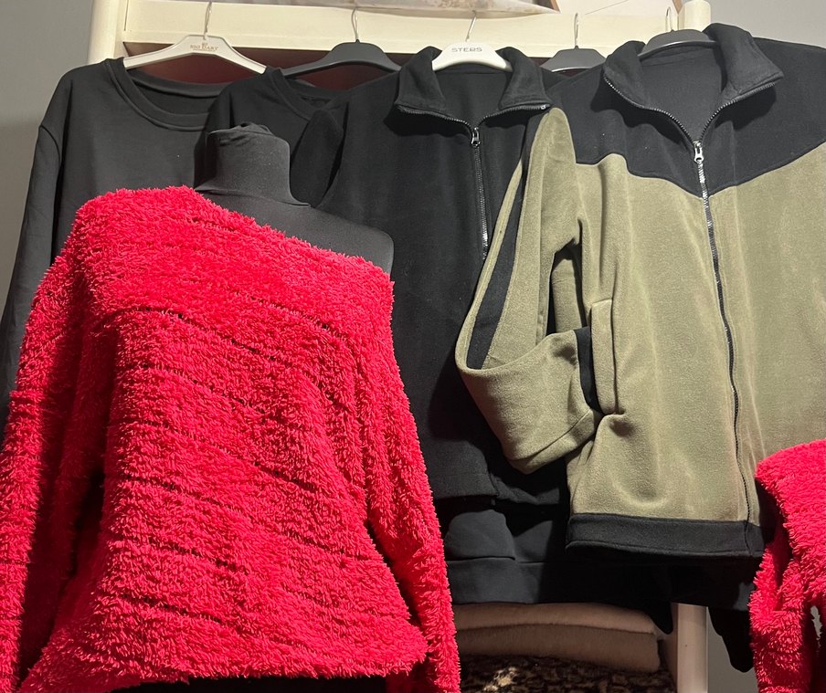 Kırmızı Kadın Triko Kazak - Görsel 3