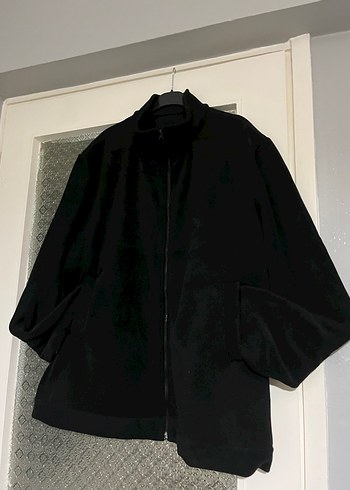 Siyah Fermuarlı Yüksek Yakalı Erkek Polar - Görsel 5