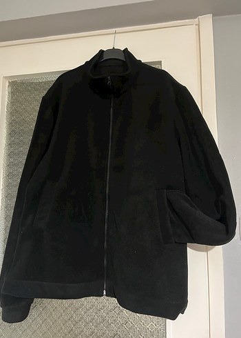 Siyah Fermuarlı Yüksek Yakalı Erkek Polar - Görsel 4