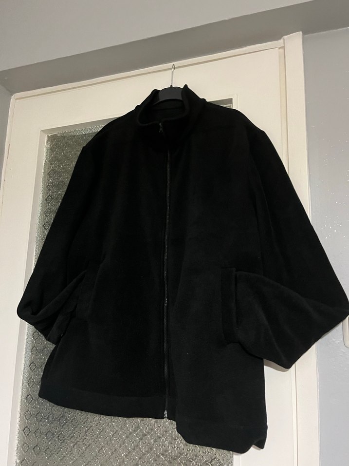 Siyah Fermuarlı Yüksek Yakalı Erkek Polar - Görsel 5