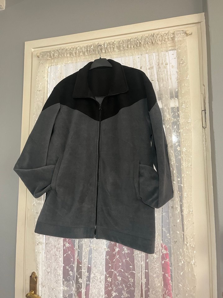 Gri Fermuarlı Erkek Polar Mont - Görsel 4