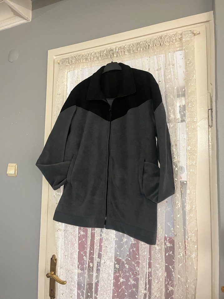 Gri Fermuarlı Erkek Polar Mont - Görsel 3