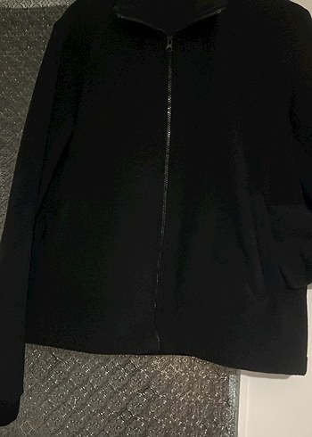 Erkek Siyah Fermuarlı Yüksek Yaka Ceket - Görsel 6