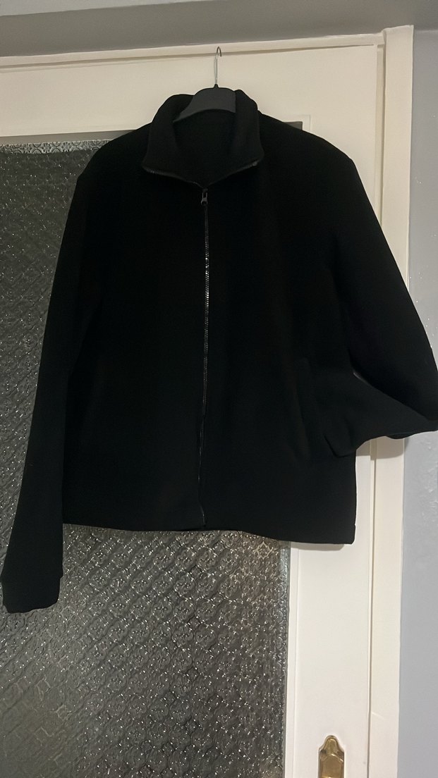 Erkek Siyah Fermuarlı Yüksek Yaka Ceket - Görsel 2