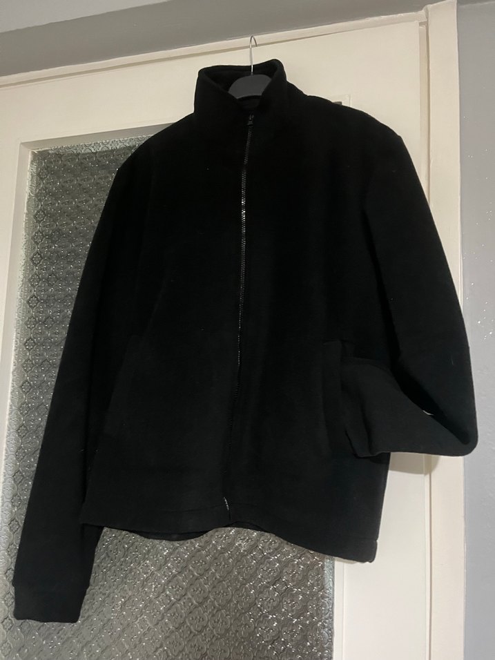 Erkek Siyah Fermuarlı Yüksek Yaka Ceket - Görsel 3