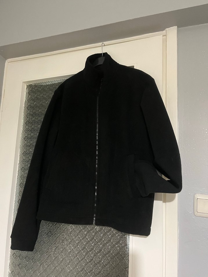 Erkek Siyah Fermuarlı Yüksek Yaka Ceket - Görsel 4