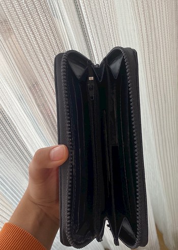 Renkli Baskılı Deri Fermuarlı Kadın Cüzdanı - Görsel 3