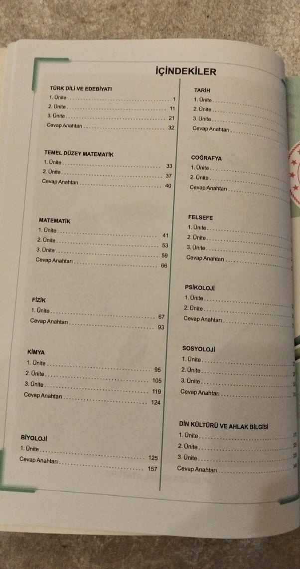 11. Sınıf Tekrar Testleri 1 - Görsel 3