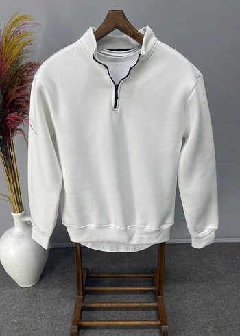 3iplik şardonlu yarım fermuarlı Sweatshirt - Görsel 2