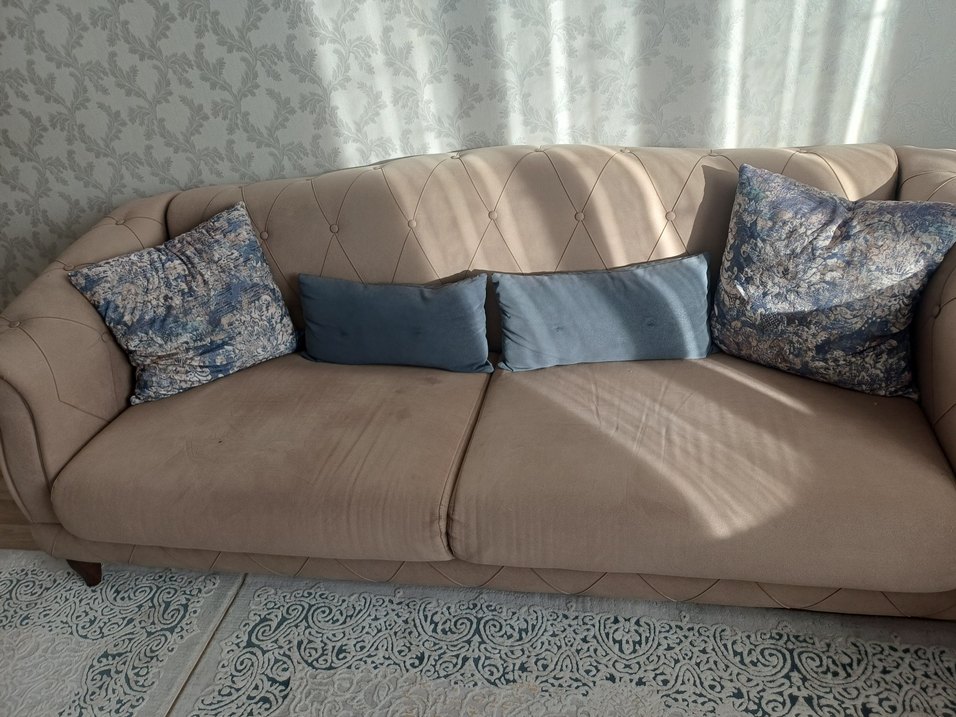 mavi bir çift Modern Düz Fon Perde - Görsel 2