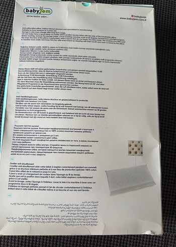 Beyaz Pamuk Bebek Boğulma Önleyici Yastık - Görsel 6