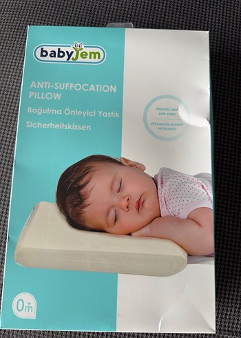 Beyaz Pamuk Bebek Boğulma Önleyici Yastık - Görsel 5