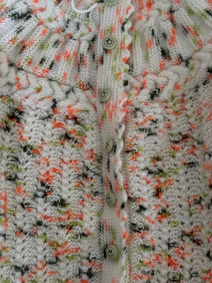 Renkli Bohem Kız Triko Hırka - Görsel 3