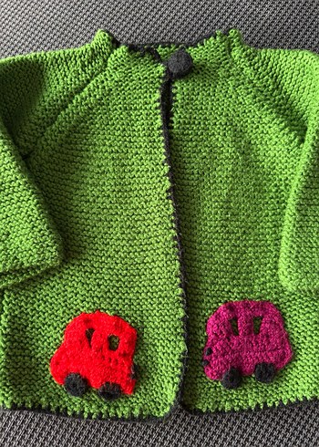 Renkli Örgü Erkek Çocuk Hırka - Görsel 3