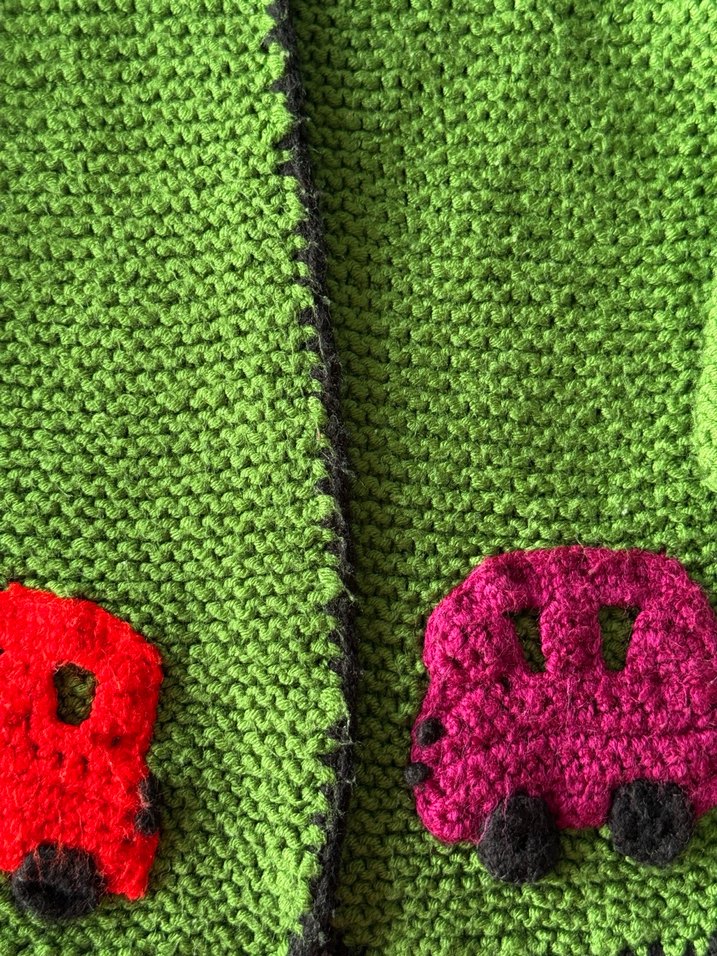 Renkli Örgü Erkek Çocuk Hırka - Görsel 2