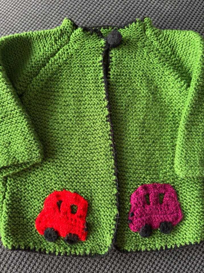 Renkli Örgü Erkek Çocuk Hırka - Görsel 3