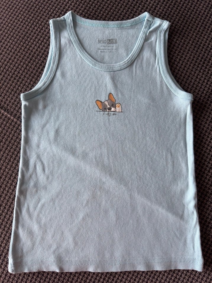 Pastel Baskılı Çocuk Atlet - Görsel 3