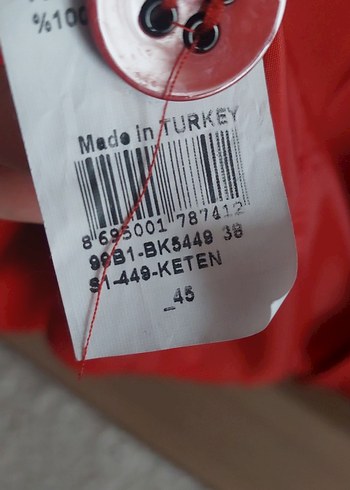 Kırmızı Mini Kadın Blazer Ceket - Görsel 4