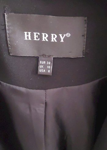 Herry Nakışlı Siyah Kadın midi Ceket - Görsel 3