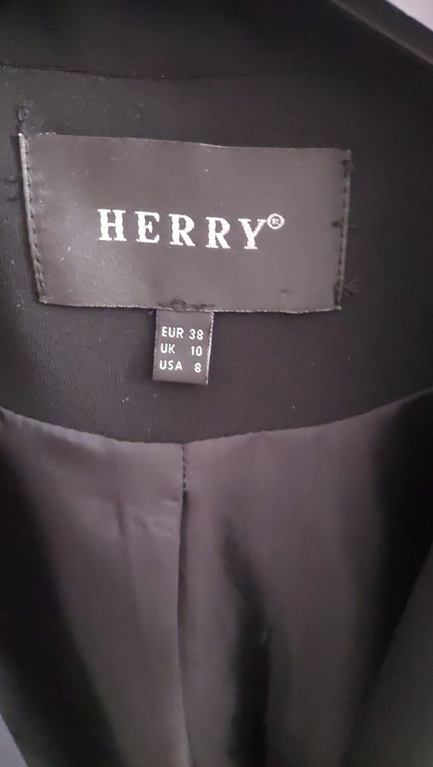 Herry Nakışlı Siyah Kadın midi Ceket - Görsel 3