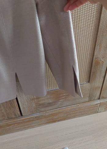 Bej Kadın simli Midi Ceket - Görsel 4