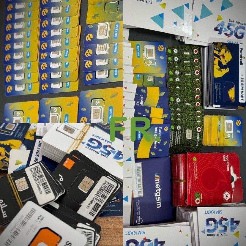 Türk Telekom Paketli Çok Renkli SIM Kart Turkcell Vodafone - Görsel 3