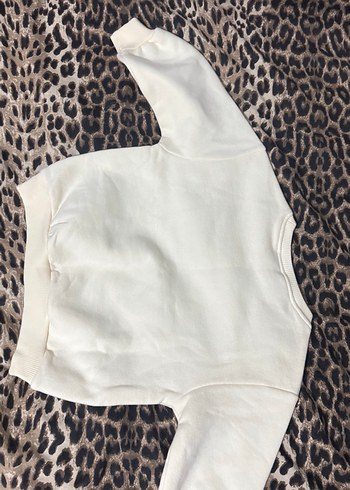 Kız Çocuk krem Sweatshirt Fiyonk Detaylı - Görsel 3