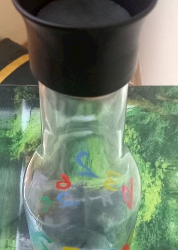 Renkli Sayı Desenli cam suluk - Görsel 2