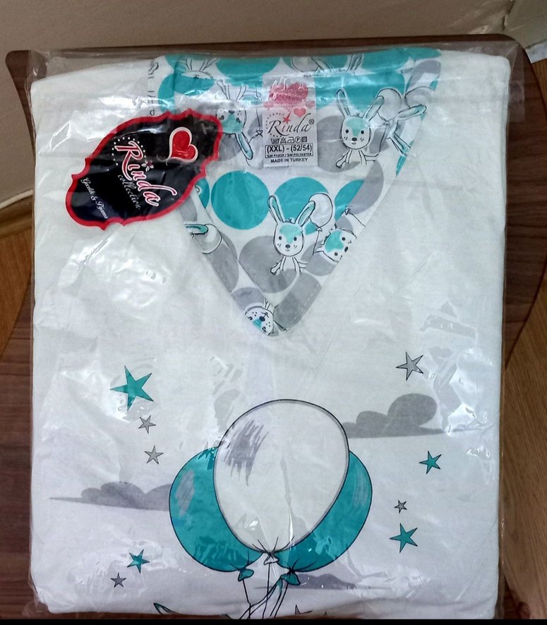 Renkli Baskılı Pamuklu Bayan Kapri Pijama - Görsel 2