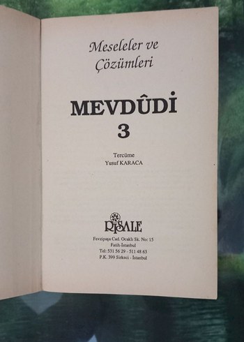 Mevdûdi Meseleler ve Çözümleri 3. Baskı - Görsel 3