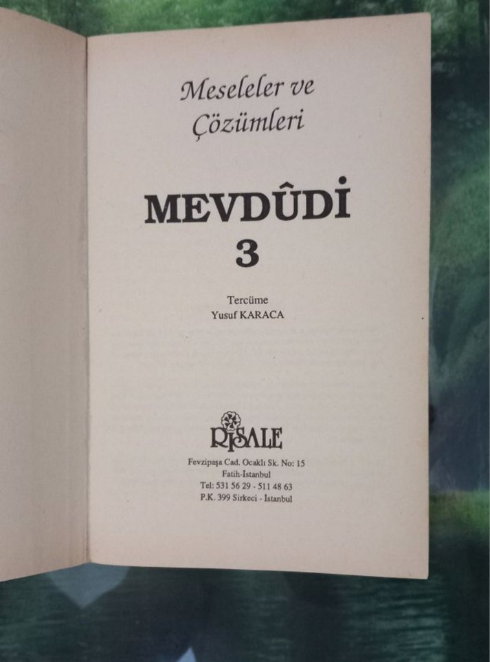 Mevdûdi Meseleler ve Çözümleri 3. Baskı - Görsel 3