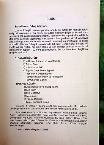 Uzman Erbaşlık Sınavlarına Hazırlık Kitabı - Görsel 4