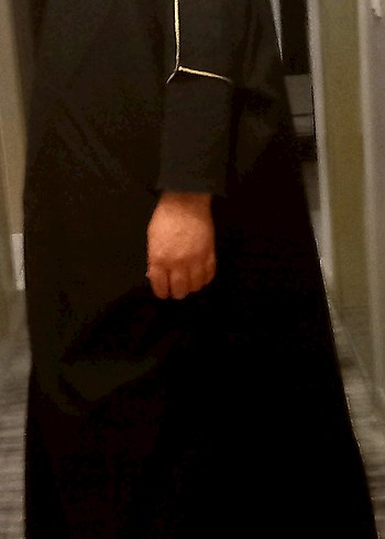 Siyah Kısa Kollu Hicaz Cübbe - Görsel 8