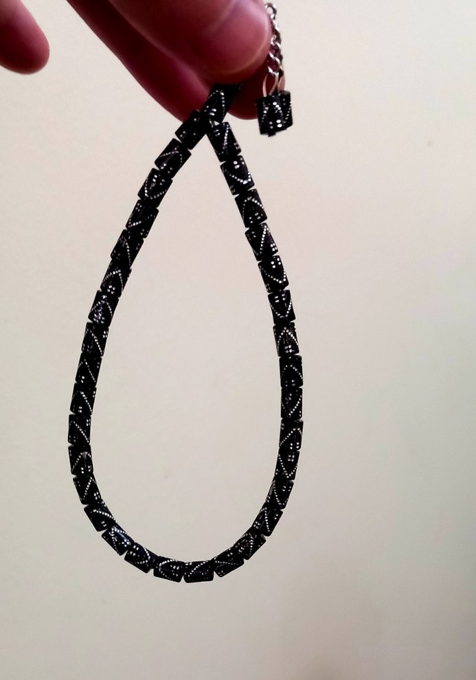 Siyah Gotik Erkek Tesbih - Görsel 3