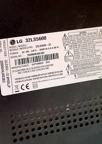 Siyah LG 32LS5600 LED TV - Görsel 10