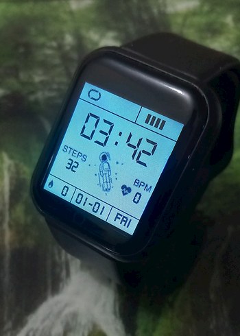 Siyah Akıllı Saat Kalp Atış Ölçer Watch Sıfır - Görsel 2