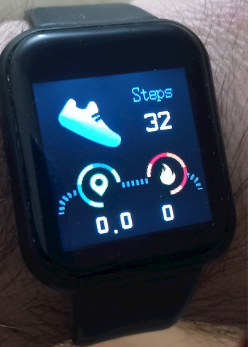 Siyah Akıllı Saat Kalp Atış Ölçer Watch Sıfır - Görsel 4