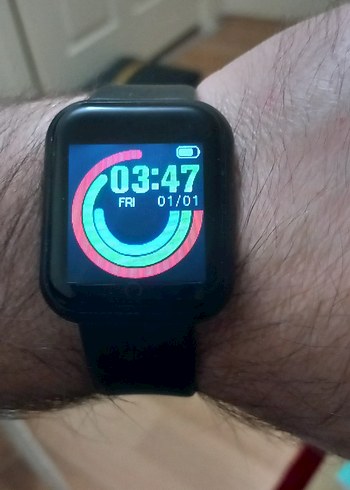 Siyah Akıllı Saat Kalp Atış Ölçer Watch Sıfır - Görsel 18