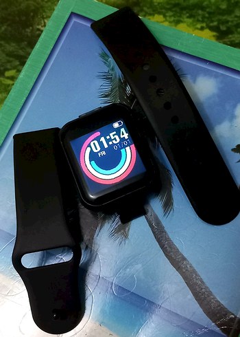 Siyah Akıllı Saat Kalp Atış Ölçer Watch Sıfır - Görsel 13