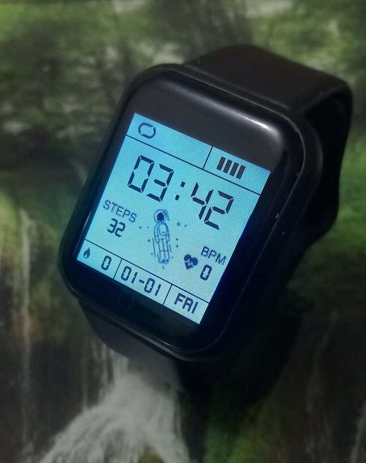 Siyah Akıllı Saat Kalp Atış Ölçer Watch Sıfır - Görsel 2