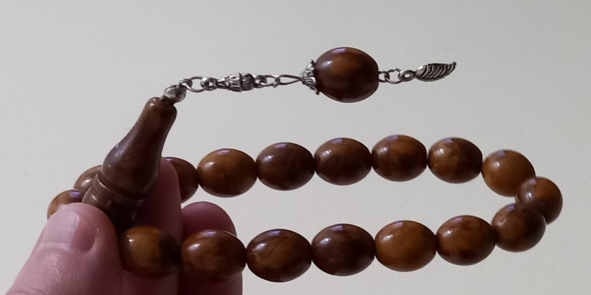 Bej Parlak Erkek Tesbih - Görsel 4