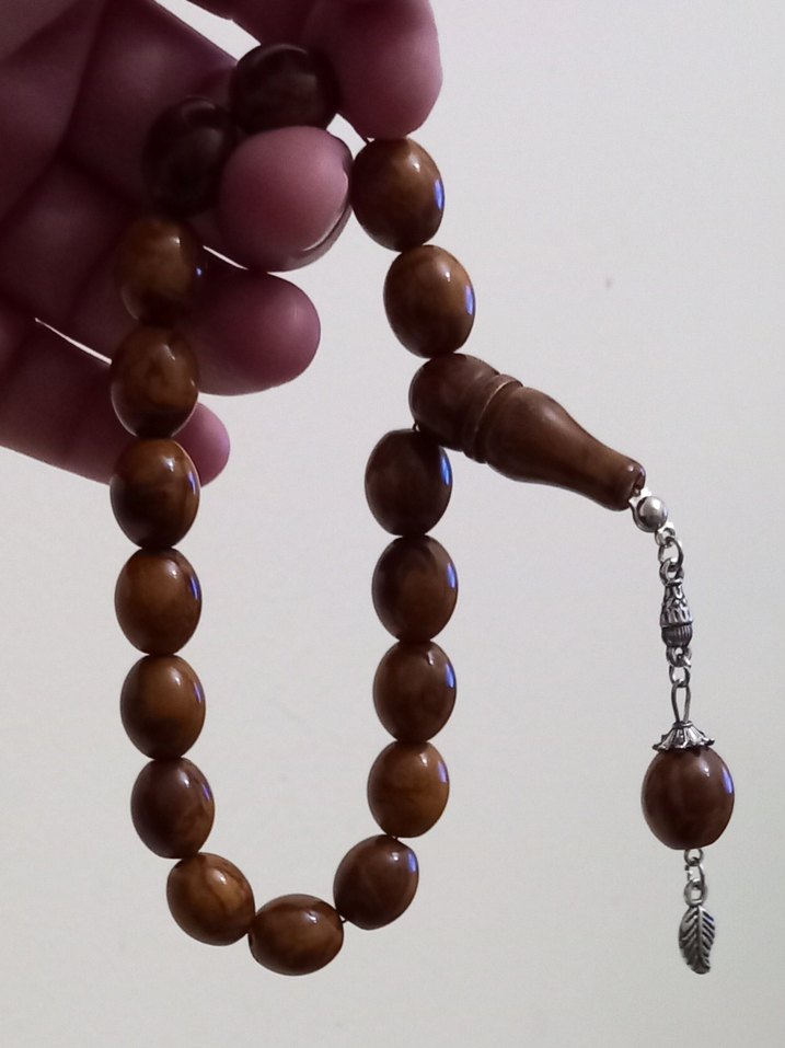 Bej Parlak Erkek Tesbih - Görsel 3