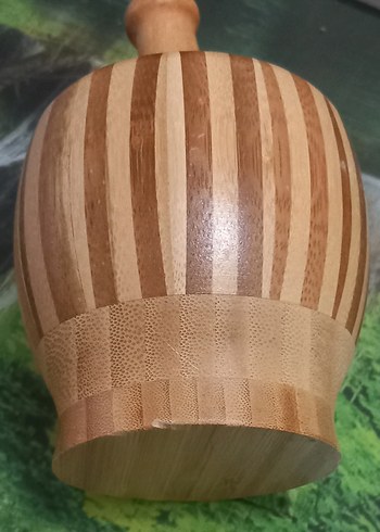 Parlak Bej Ahşap Havan - Görsel 4