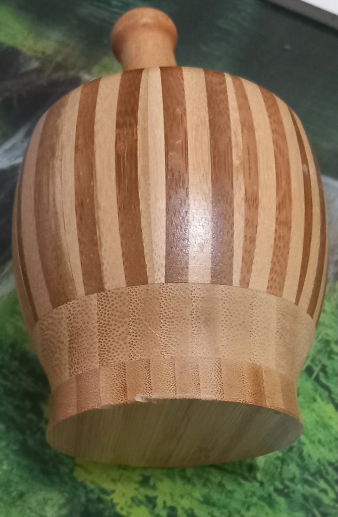 Parlak Bej Ahşap Havan - Görsel 4