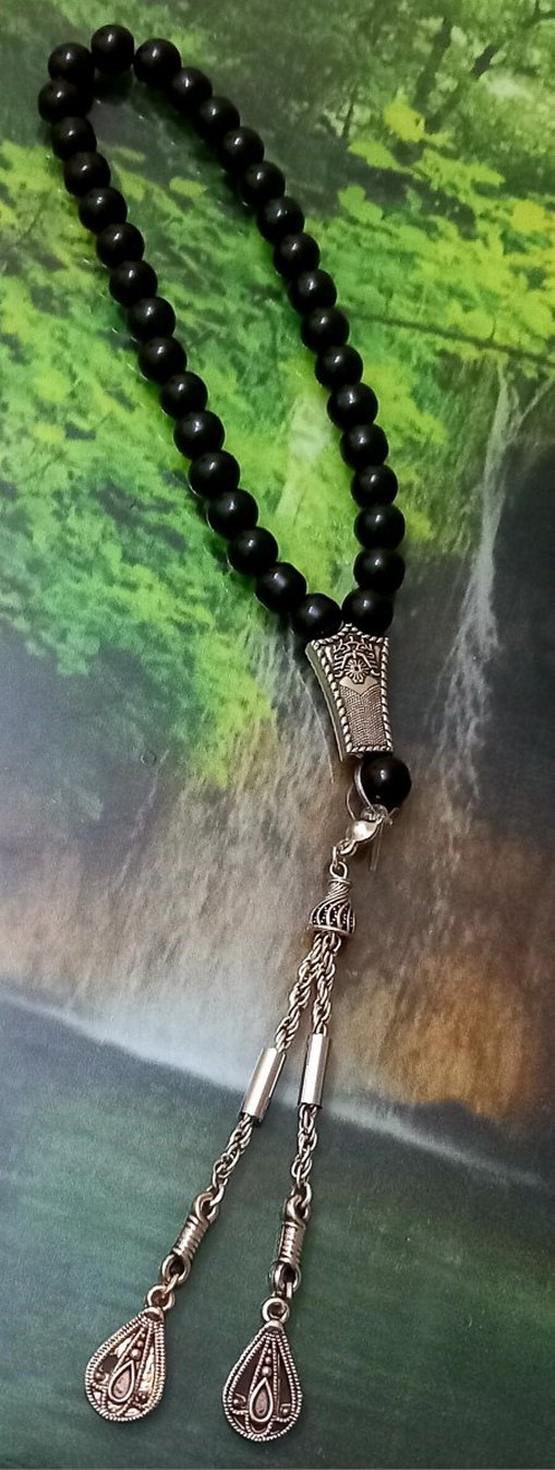 Siyah Gotik Erkek Tesbih - Görsel 2
