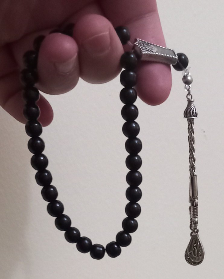 Siyah Gotik Erkek Tesbih - Görsel 3